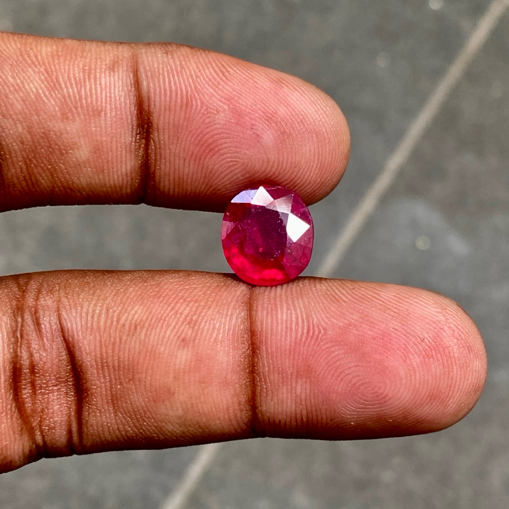 Batu Ruby pigeon blood natural ruby pigeon blood Mozambique africa asli batu ruby Dim 11.5x10.5x5.5 