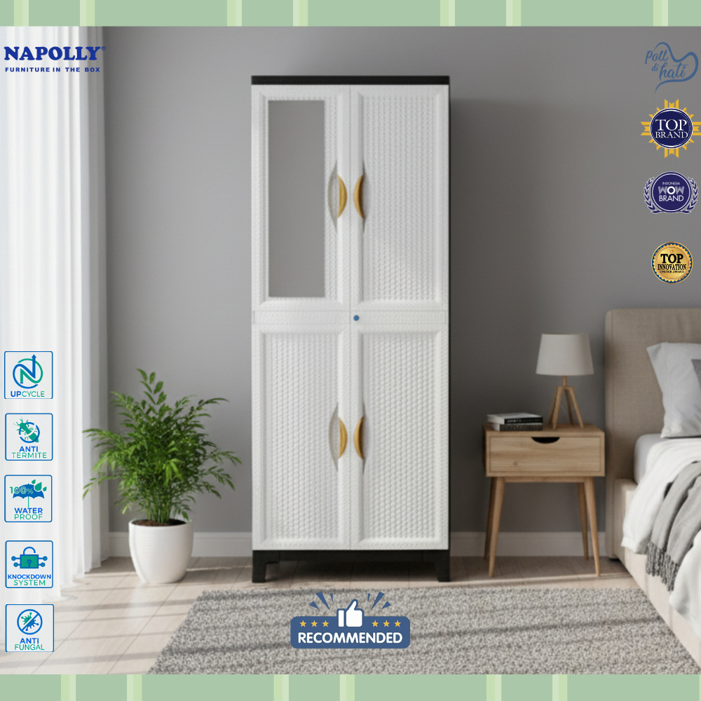 Lemari pakaian Rak Gantung Cermin CABRO by Napolly