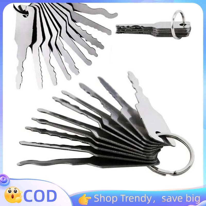 10pcs Lock Picking Alat Pembuka Kunci Lock Picking Tools Tukang Kunci