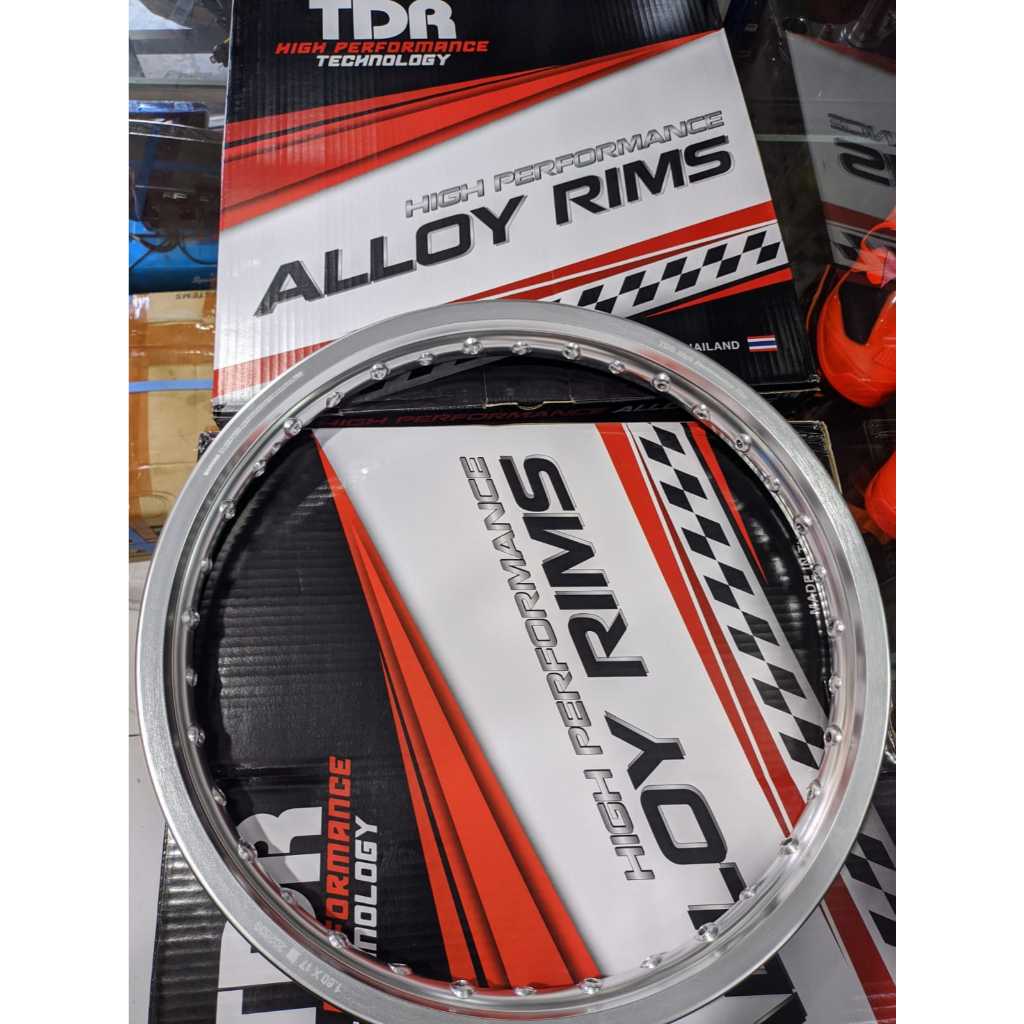 VELG TDR RACING SILVER SET 185 17 RING 17 CB GL TIGER HEREX NINJA FIZR JUPITER ORIGINAL