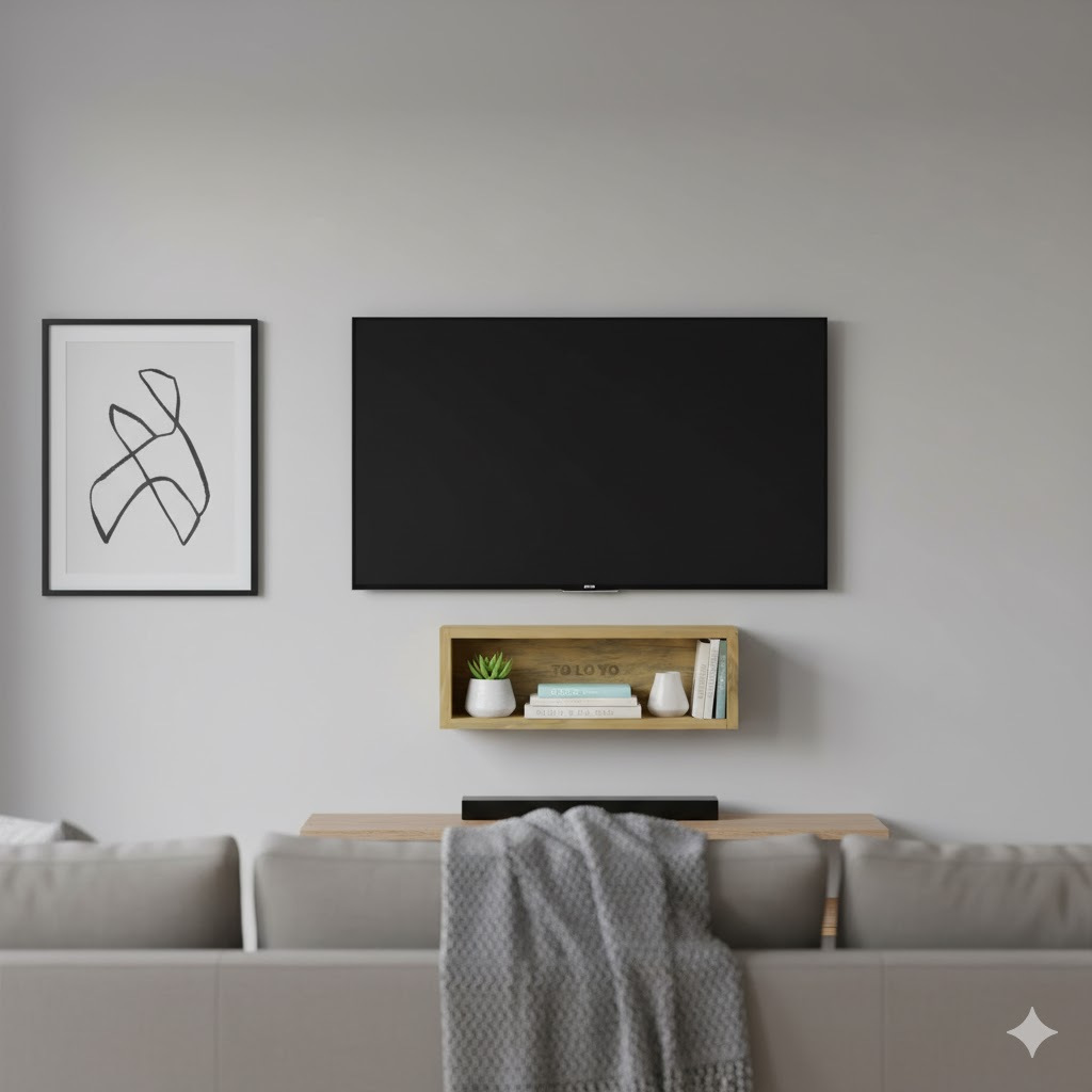 Rak Kayu Kotak Persegi Panjang Rak Ambalan Rak Buku Majalah Rak Gantung Dinding Kayu Pinus