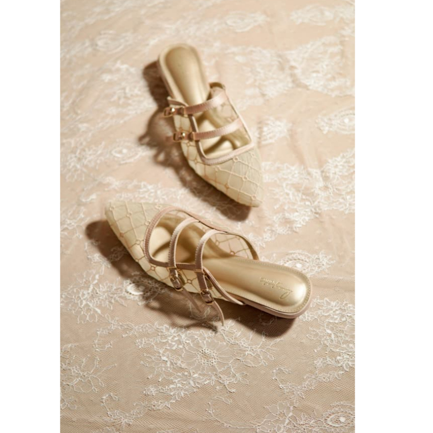 LANGKAH BY LINA LEE SEPATU WANITA FLAT LACE BRUKAU KODE LD072