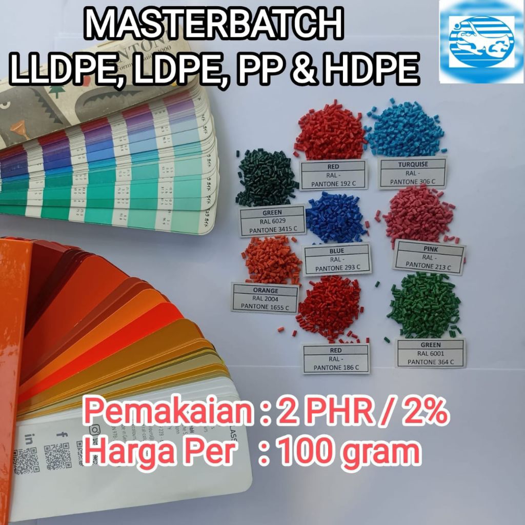 PEWARNA BIJI PLASTIK MASTERBATCH LLDPE LDPE PP DAN HDPE GOLONGAN 2