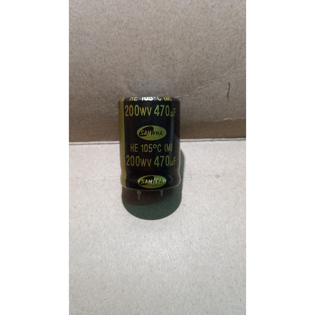 5982 kapasitor elco 470uf 470 uf 200v 200volt 200 volt samwha jepang