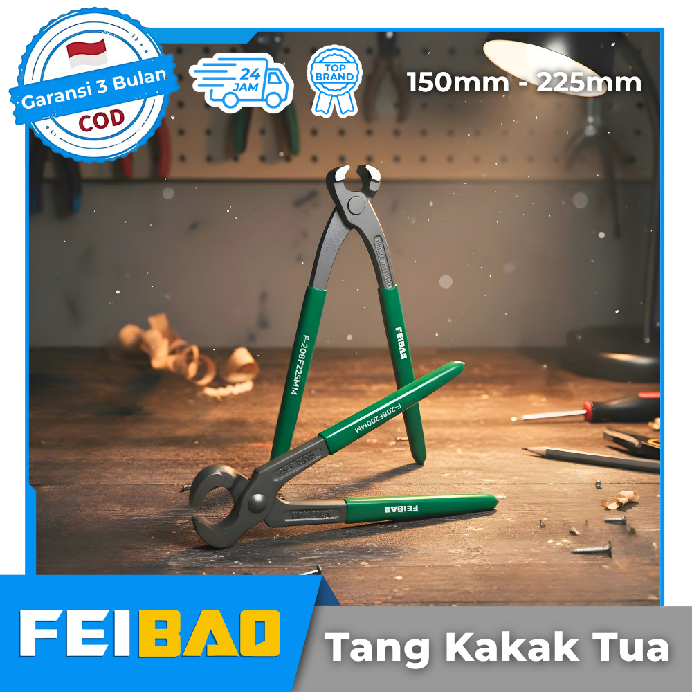 FEIBAO Tang Gegep Kakatua 6/8 Inch Crimping Pliers 150-200mm Tahan Lama Kualitas Baik Profesional