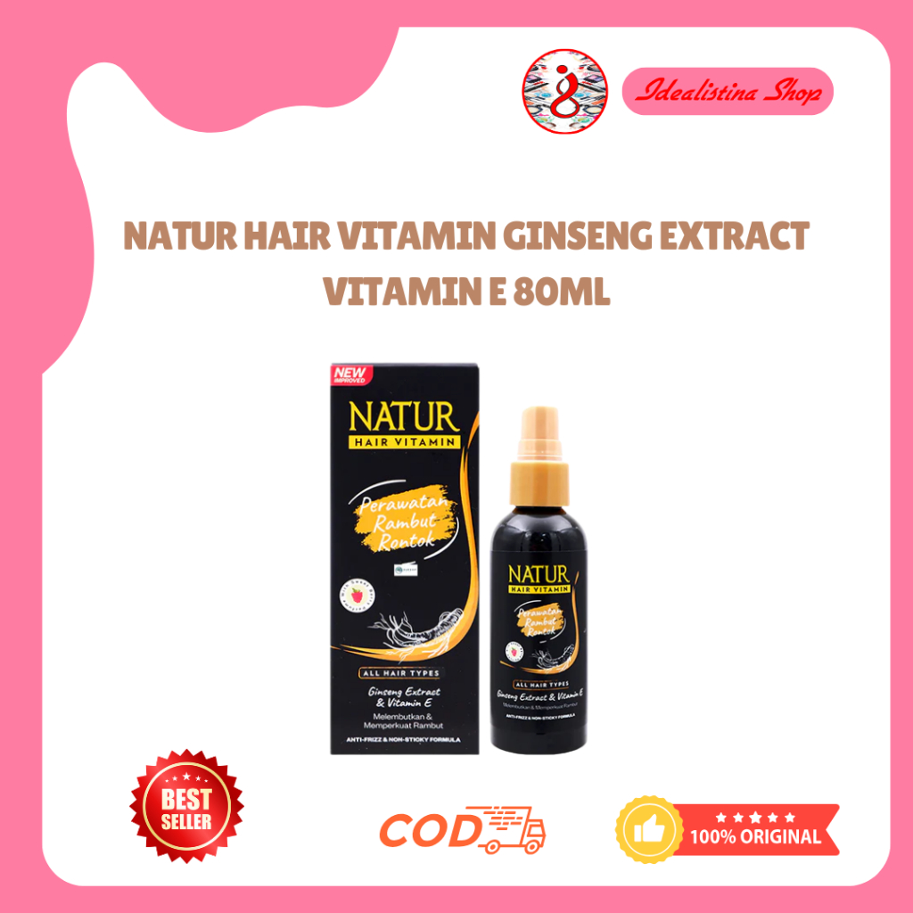 Natur Hair Vitamin Ginseng Extract & Vitamin E 80 ml