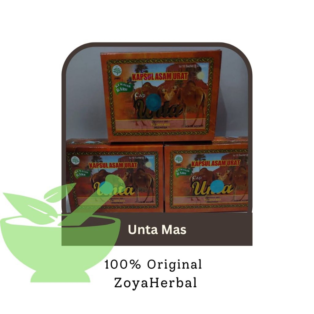 Kapsul Asam Urat Cap Unta 1 box isi 10 sachet