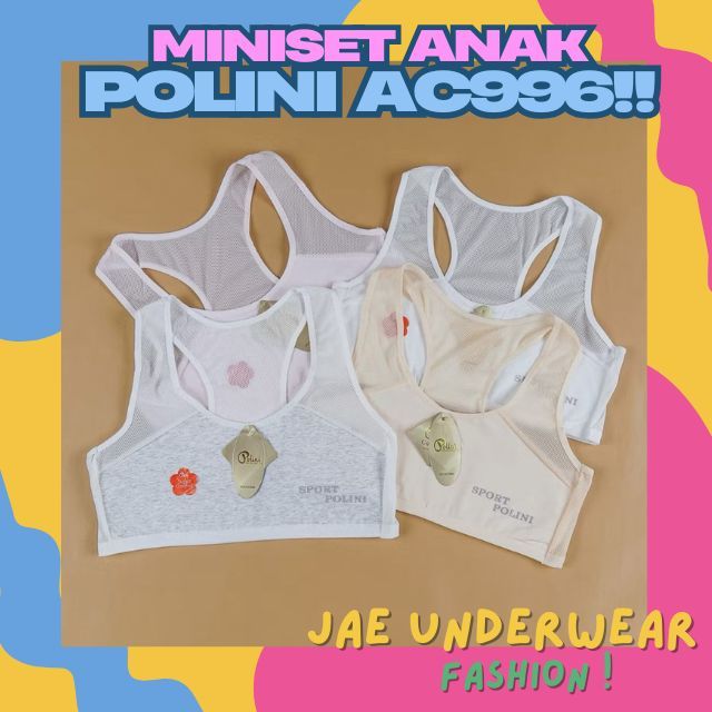 Miniset Silang Anak Perempuan SD SMP SMA Busa Bisa Bongkar Pasang - Bra POLINI AC996