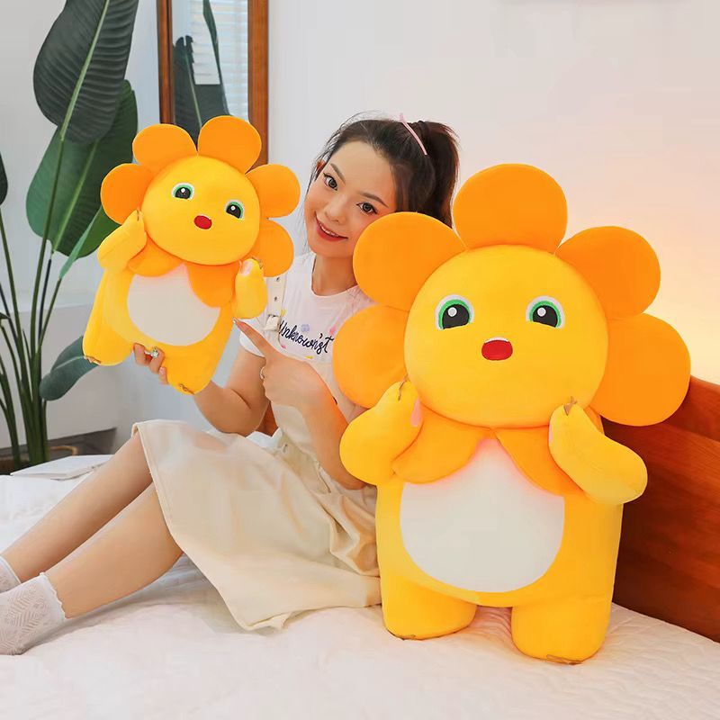 Boneka Nailong Boneka Dino Kuning Boneka Naga Susu Matahari Sunflower Mainan Mewah Boneka JUMBO