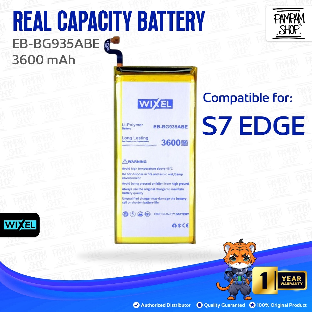 WIXEL Baterai EB-BG935ABE Samsung Galaxy S7 EDGE G935 G935F Double Power Original Batre Batrai Batte