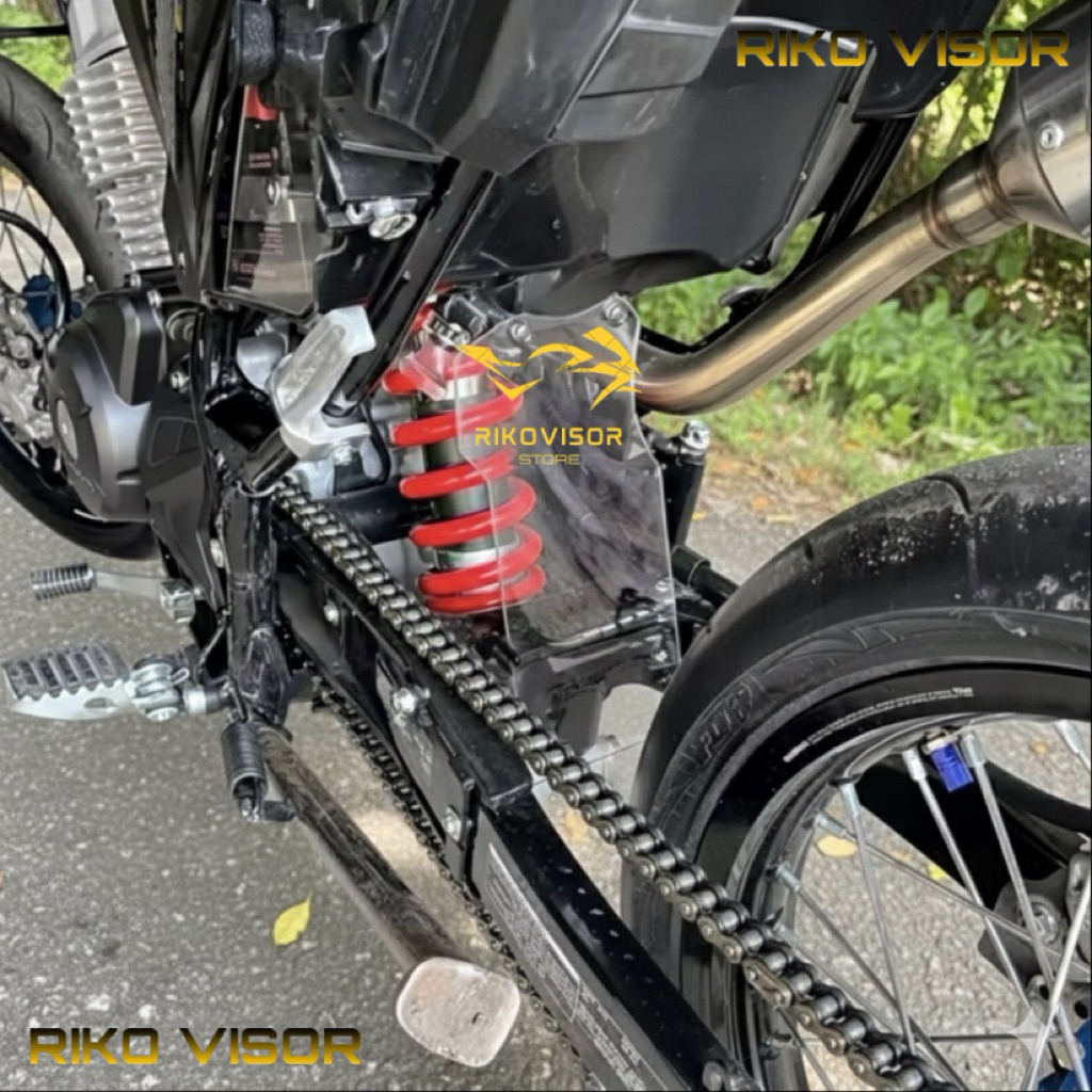 MIKA AKRILIK HONDA CRF 150L PELINDUNG SHOCK/MUDFLAP DAN TUTUP/COVER FILTER CRF