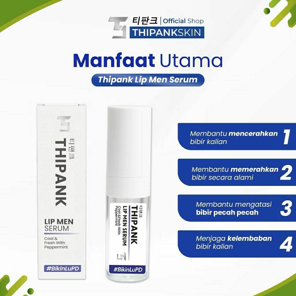 Thipank Lip Men Serum Pria with extrack peppermint lip serum pria terbaik lip serum bibir hitam menj