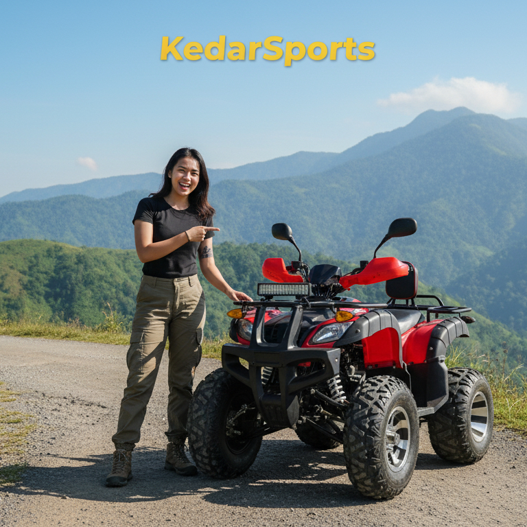 ATV 150CC Matic KEDAR ATV-1 | Motor ATV Dewasa Offroad 4 Roda Sporty | Kecepatan Maks 80Km/h