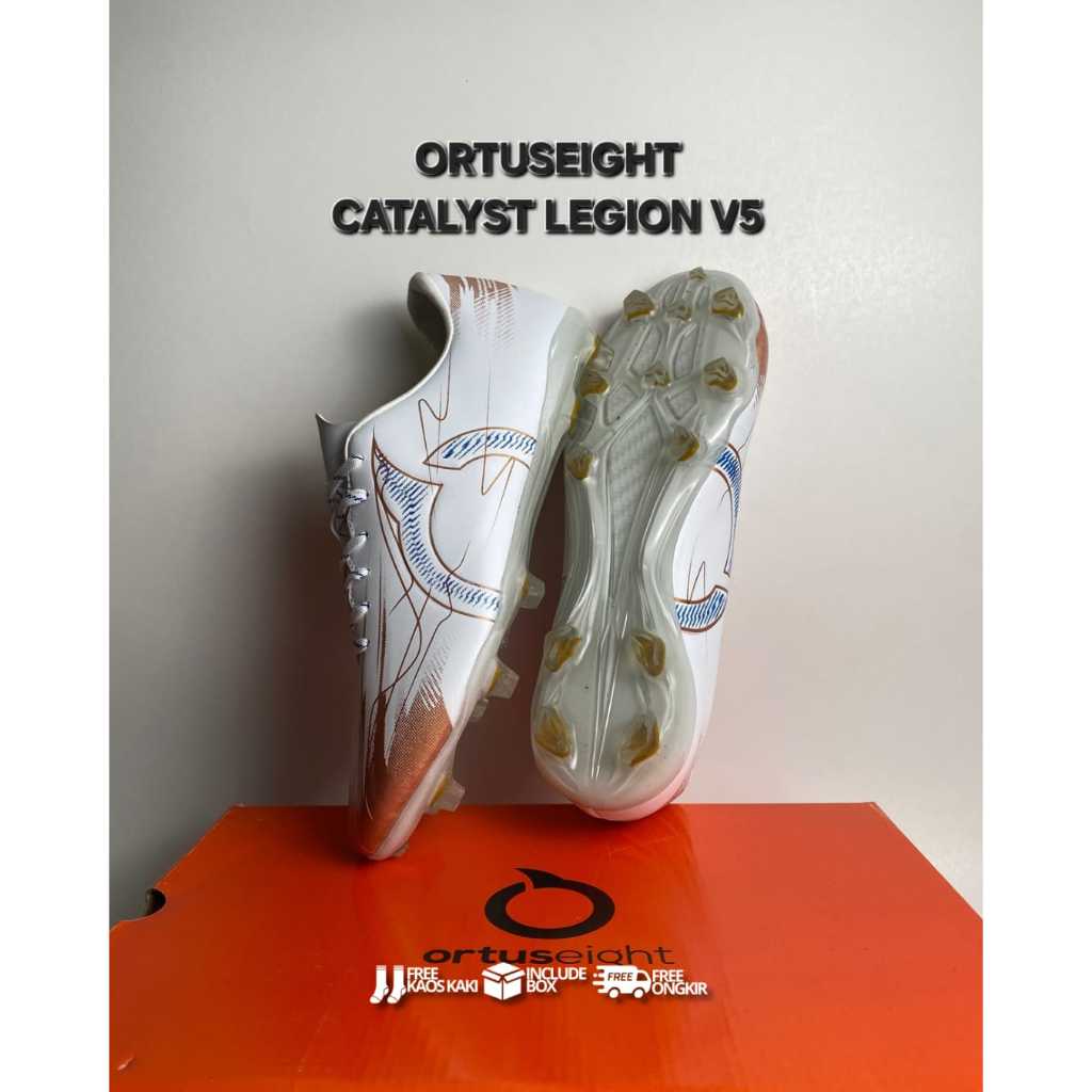 SEPATU BOLA ORTUS CATALYST LEGION V5 WHITE SILVER. SEPATU SEPAK BOLA ORTUS MURAH