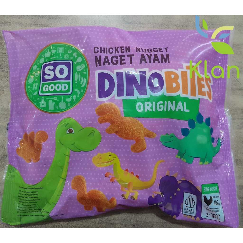 SO GOOD NUGGET DINOBITES 400 GR/  NAGET AYAM DINO/ SOGOOD NAGET BENTUK HEWAN DINOSAURUS/ SOGUT CHICK