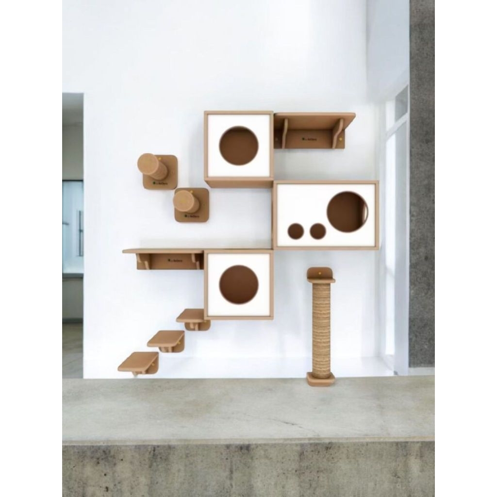 cat playground set rumah lompatan kucing