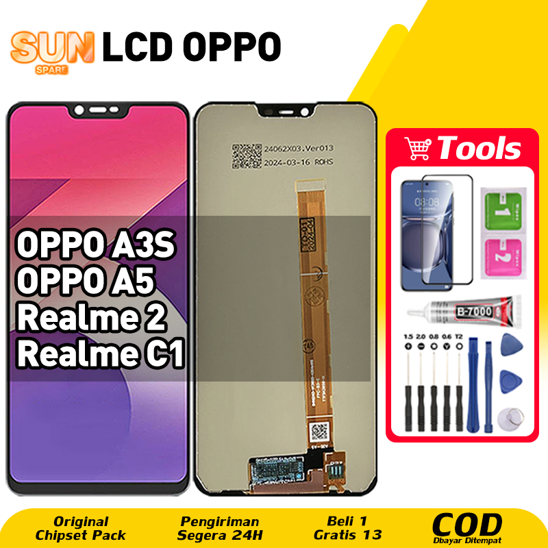 Original For LCD OPPO A3S / OPPO A5 LCD Realme 2 / Realme C1 asli hp layar lcd anti blue light HD HO