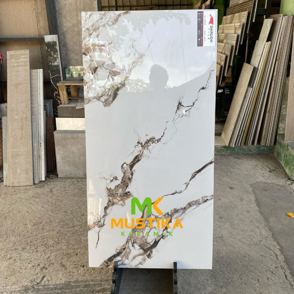 GRANITE LANTAI 60x120 DELTA WHITE / GARUDA TILE / GLAZED POLISH