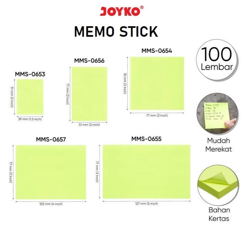 MEMO STICK JOYKO/ KERTAS MEMO