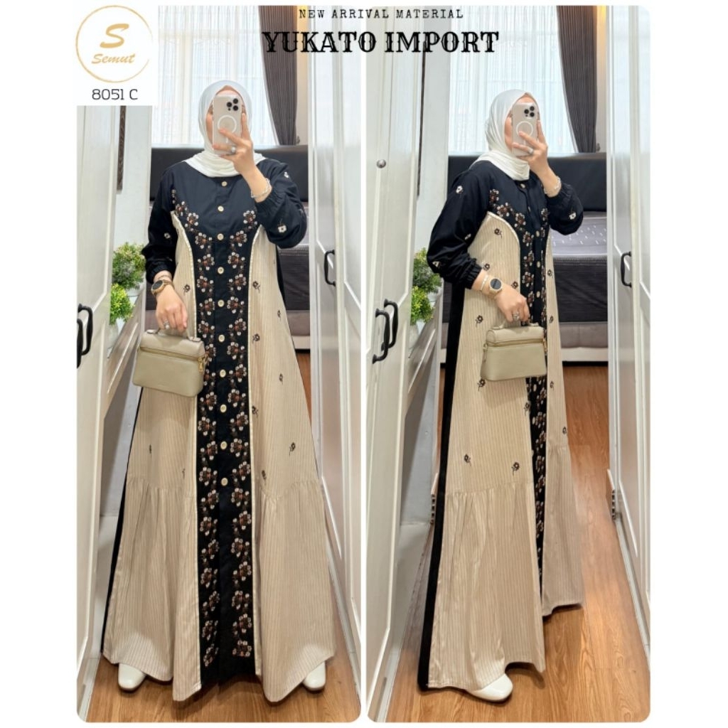 gamis syaina by  s-mut terbaru ori / dress import 2025