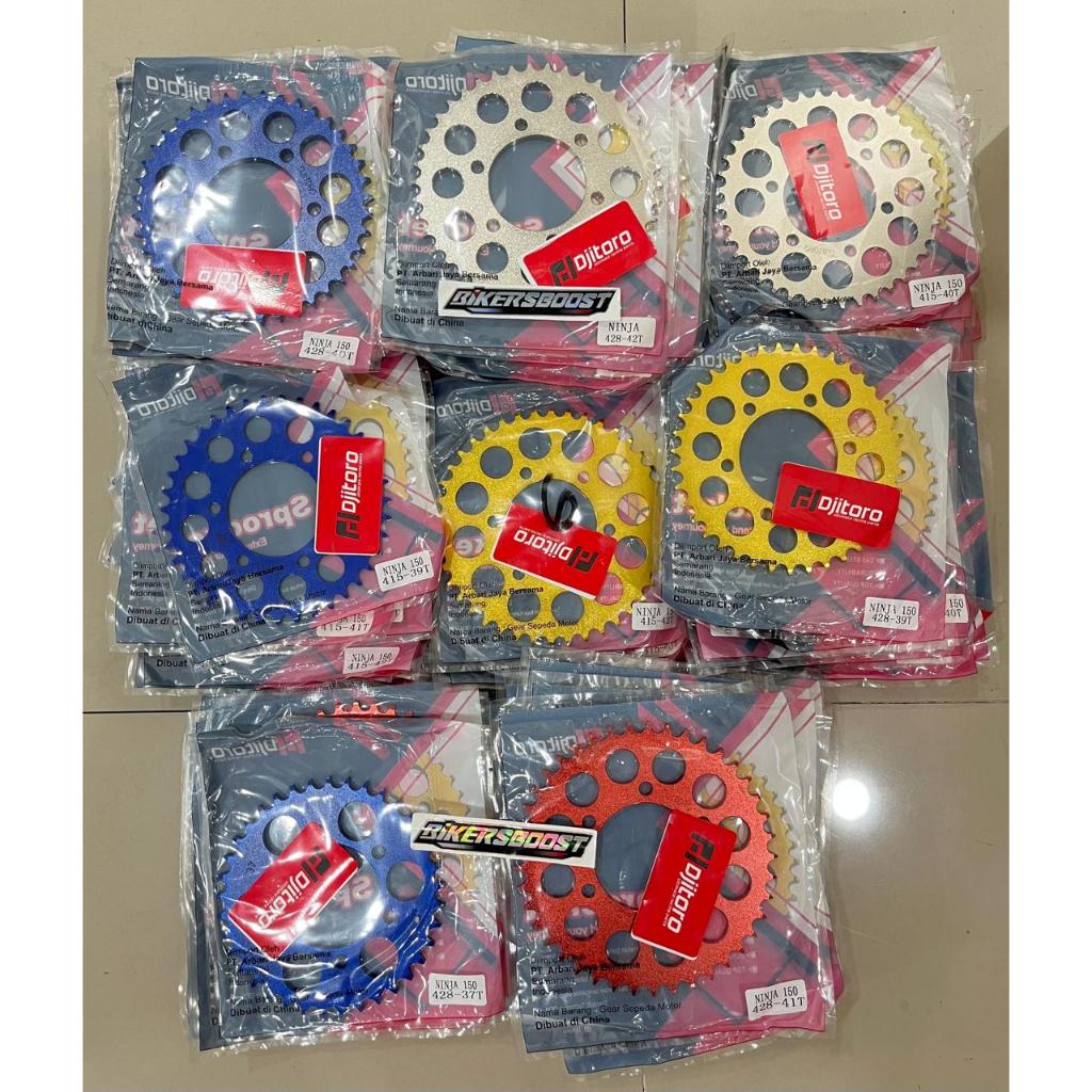 GEAR GIR BELAKANG DJITORO NINJA 150 NINJA R RR 415 428 UKURAN 37 38 39 40 41 42