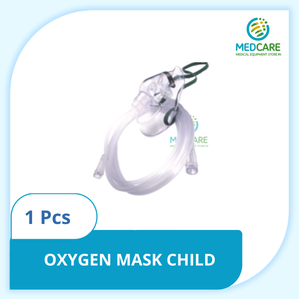 MedCare | Oxygen Mask Child 1 pcs | Alat Pernapasan Medis - Masker Oksigen Anak OneHealth