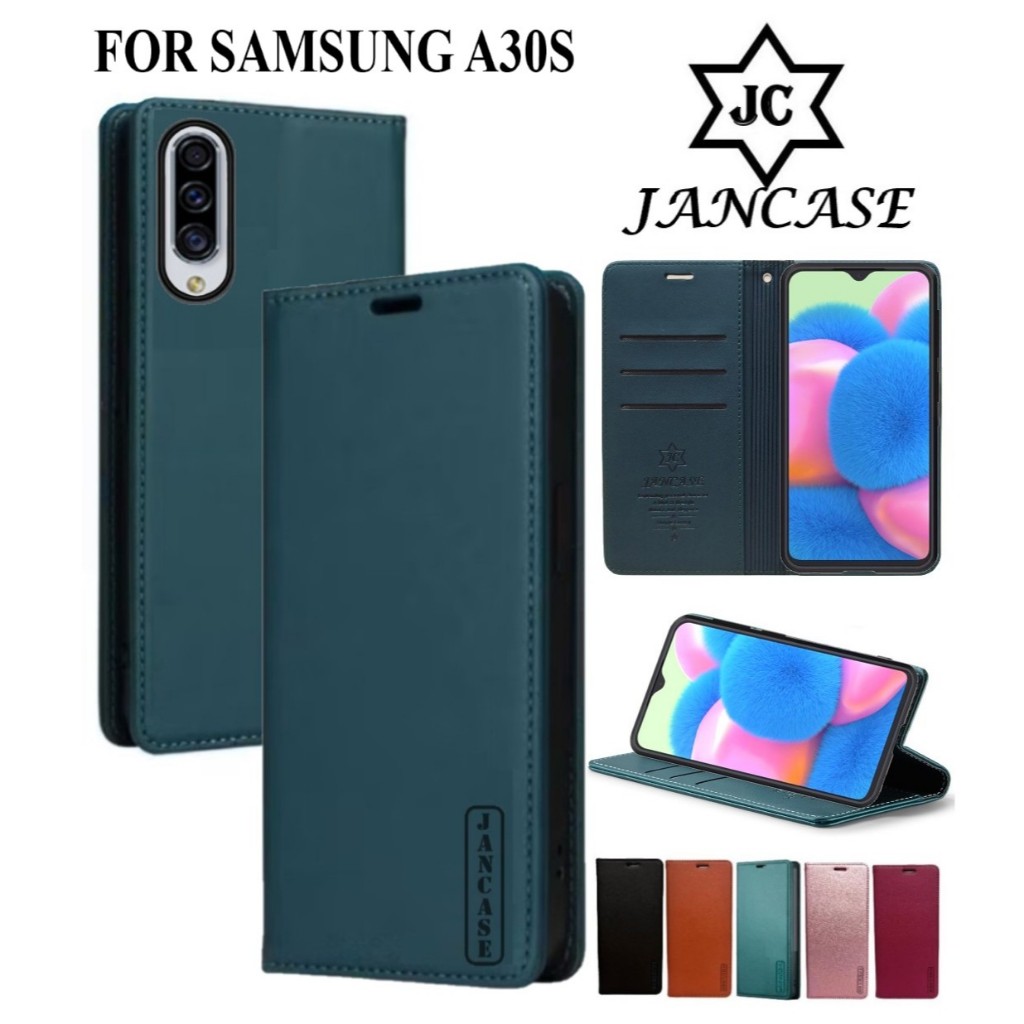 flip case wallet SAMSUNG A30S kulit premium bisa buka tutup dan standing