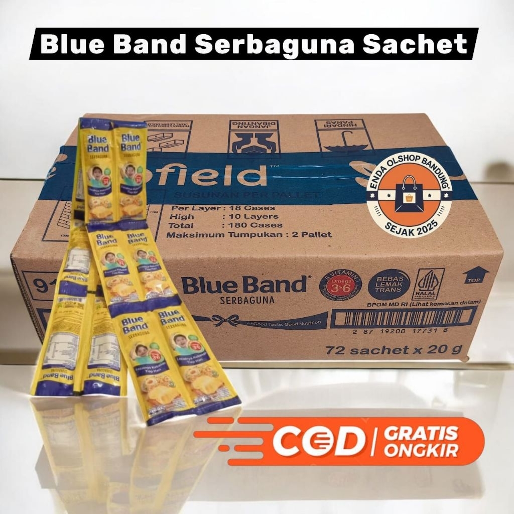 ( 1 Dus ) BlueBand Margarin Blue Band Serbaguna 20g x 72 Sachet
