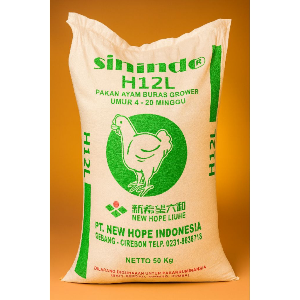 1 Sak zak karung 50 kg Pur Pakan Ayam Murah H12L NEW HOPE