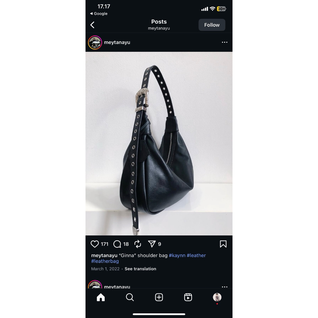 Dijual PL shoulder bag Ginna Black brand Kaynn