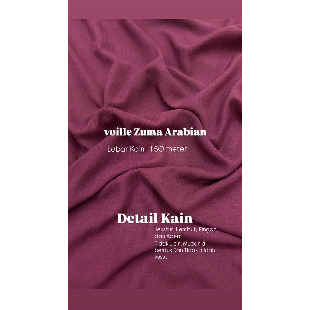 Voal Zuma Arabian Crepe/Arabian Voille/Voal polos Arabian/Kain Voille Arabian