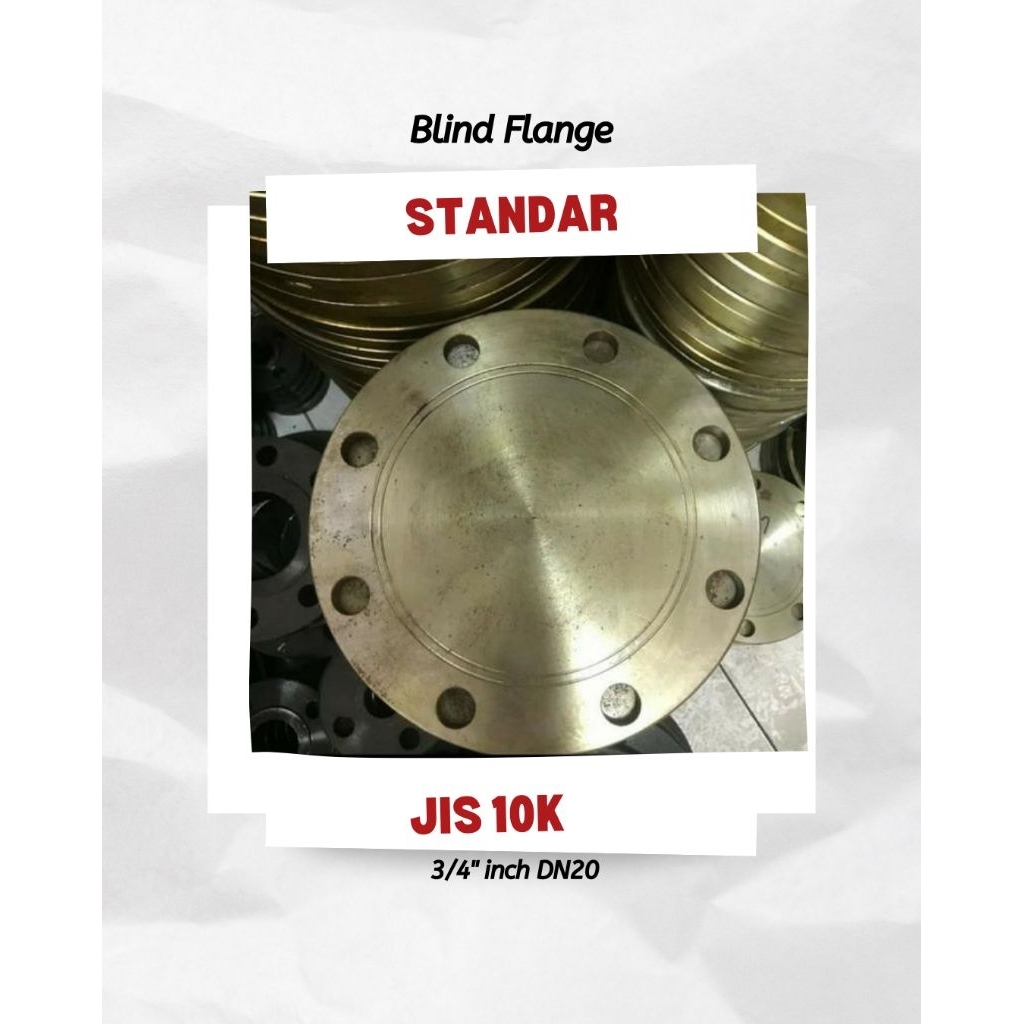 Blind flange besi 3/4" inch jis 10k Standar flange buta murah