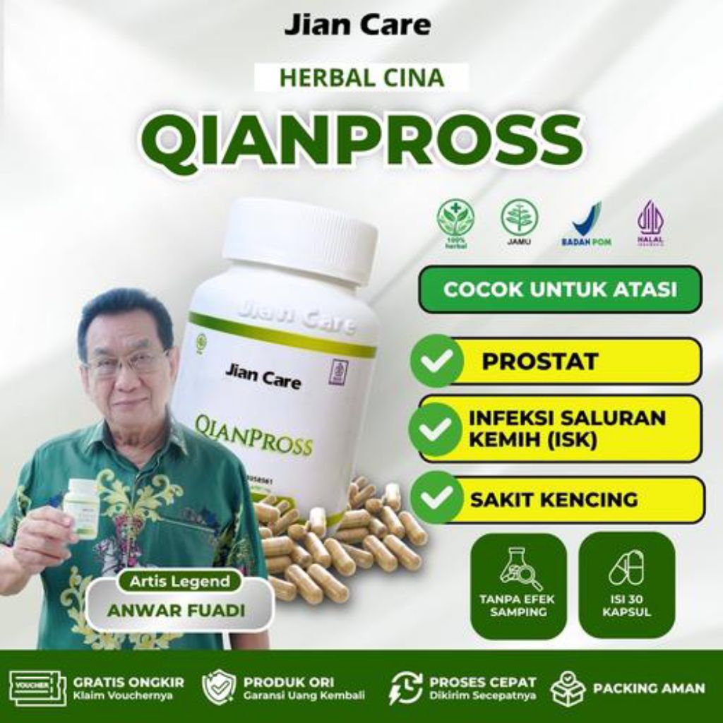 Jian Care Qianpross - Herbal Untuk Prostat, ISK Isi 30 Kapsul