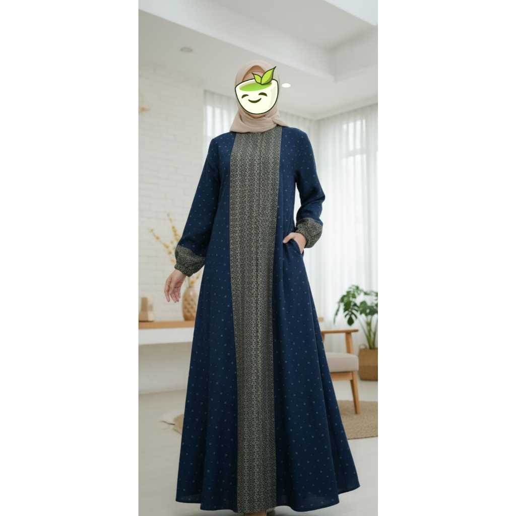 Gamis Abaya Katun Madina Bordir