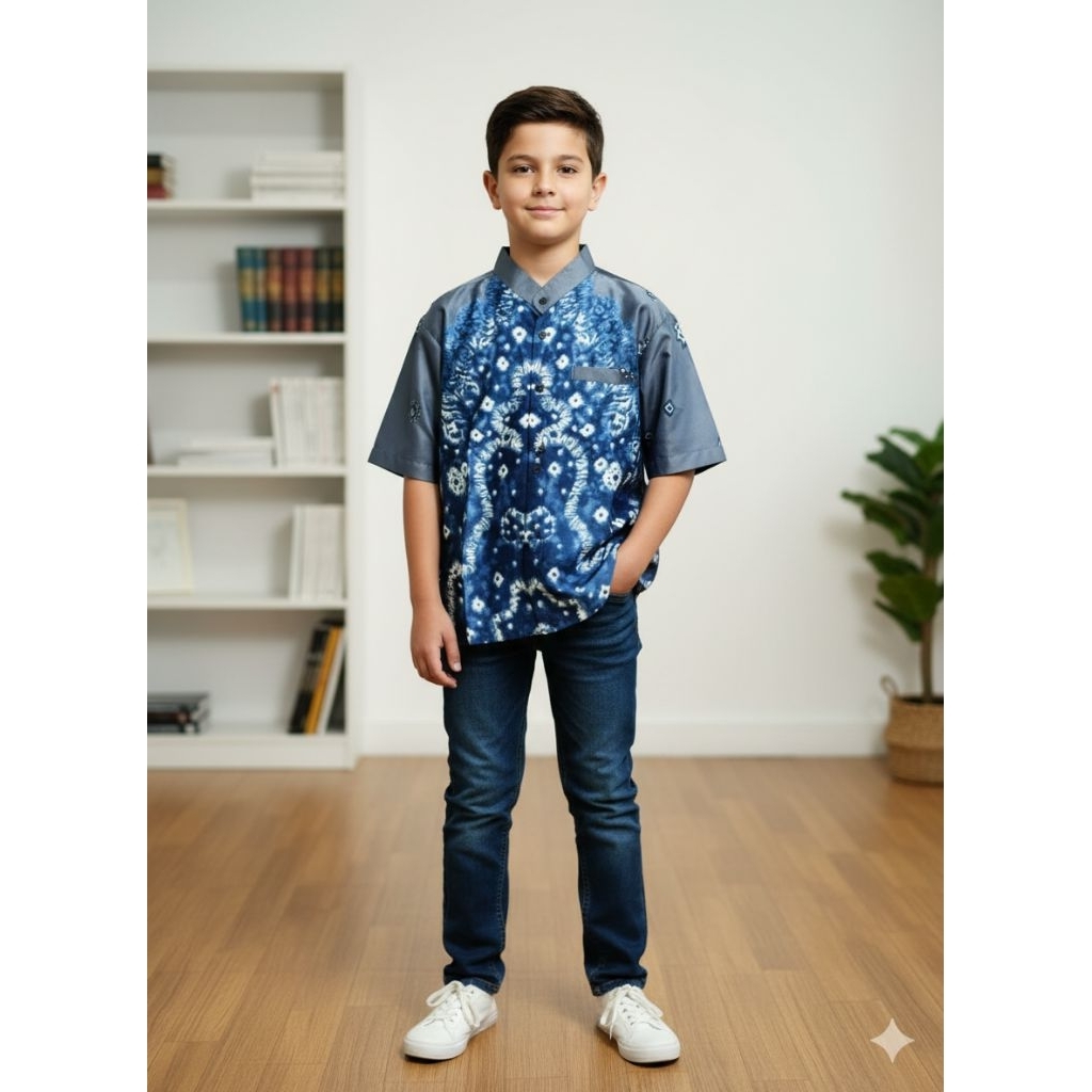 Kemeja Anak Jumputan