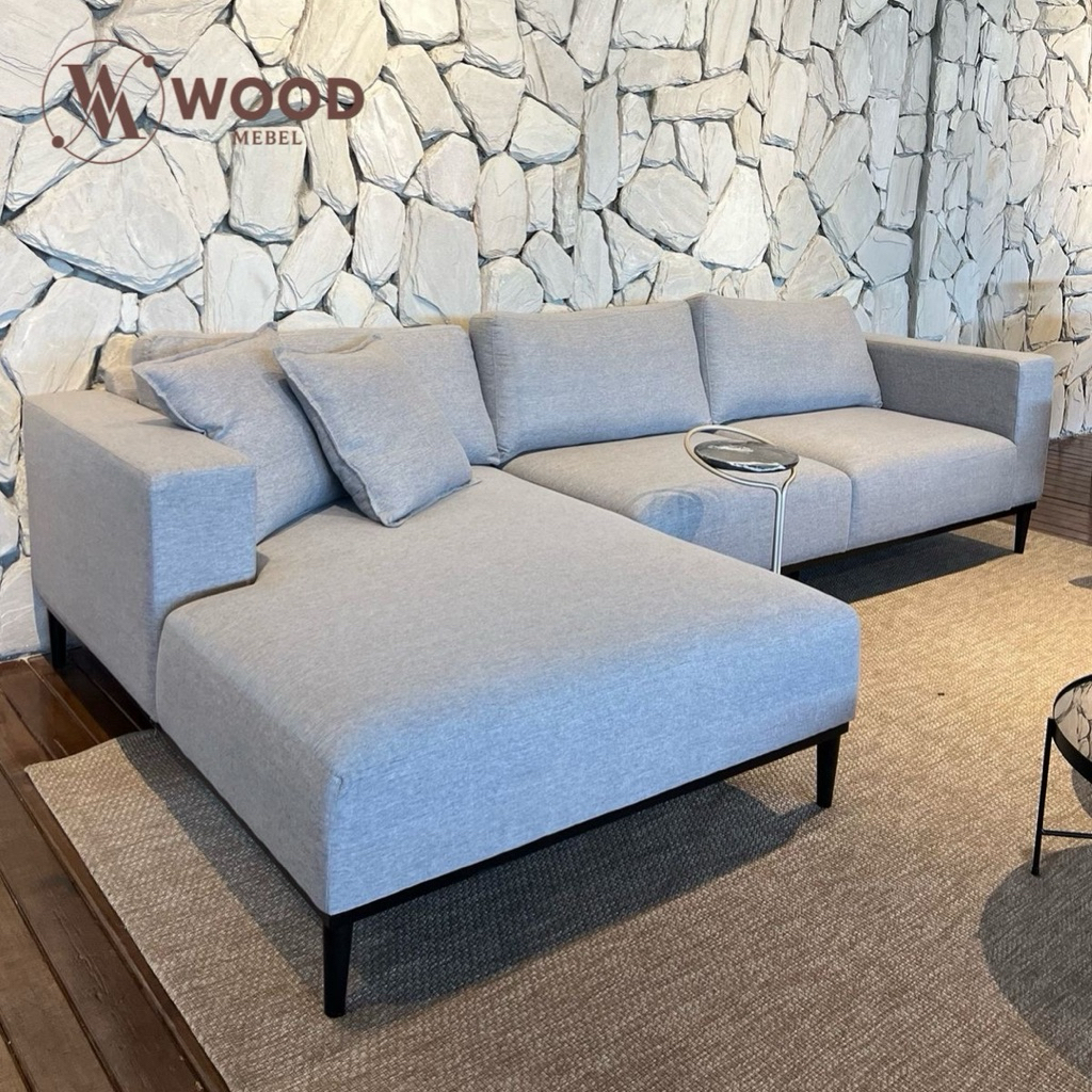 Woodmebel - Sofa L Jumbo - Sofa L sudut - sofa ruang keluarga - sofa ruang tv - sofa santai - sofa m