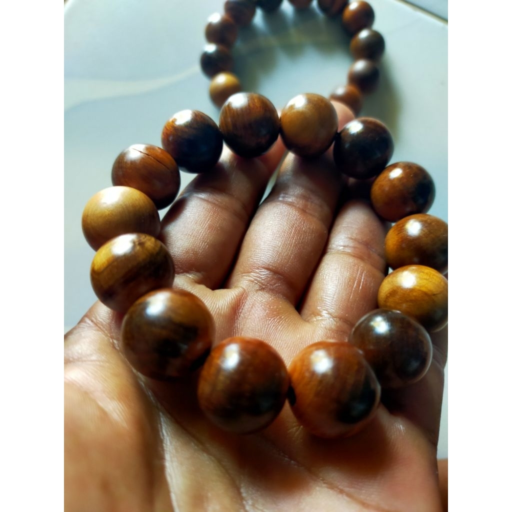 gelang tasbih gelang jumbo kayu gaharu 15mm