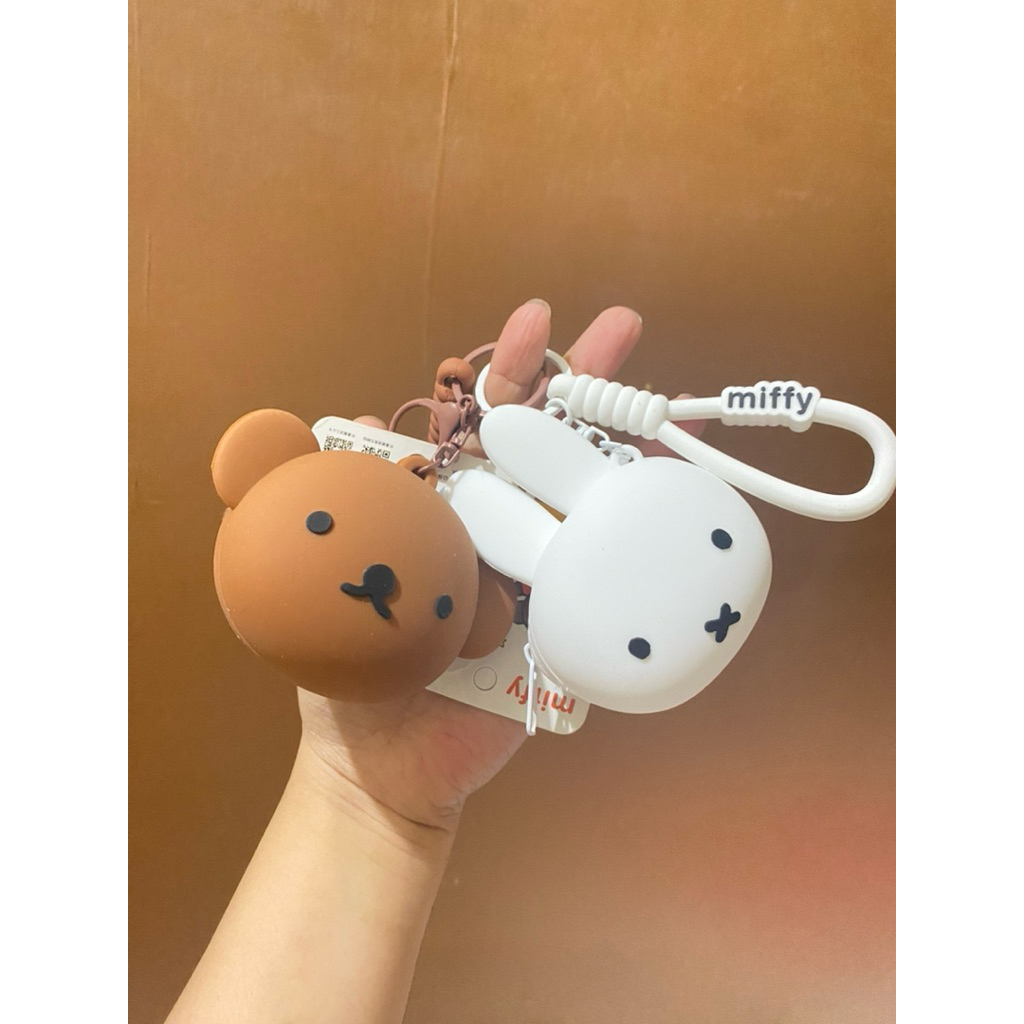 Dompet Koin Rubber Karakter Miffy Boris / Dompet Koin Gantungan Kunci Karakter Miffy / Dompet Koin M