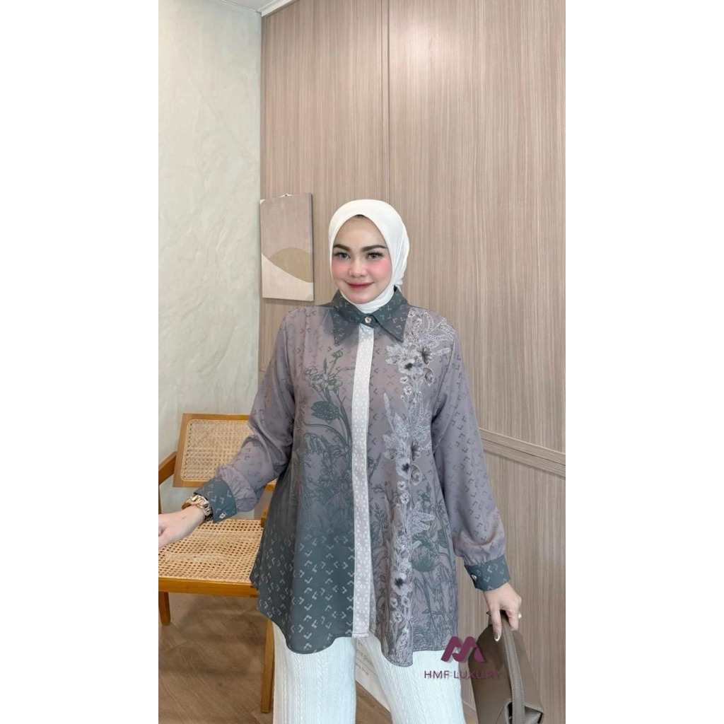 Atasan hmf luxury / kemeja hmf luxury / sandrina atasan hmf luxury / atasan hmf luxury / sandrina at
