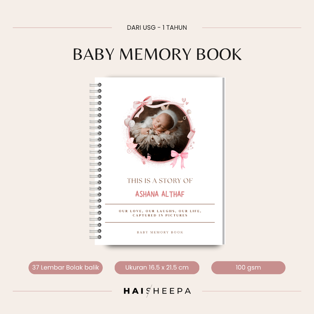 HAI SHEEPA Baby Memory Book - Buku Kenangan Bayi