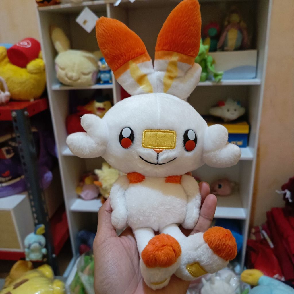 Plush Pokemon Scorbunny T-Arts Mata Keras / Boneka Scorbunny T Arts