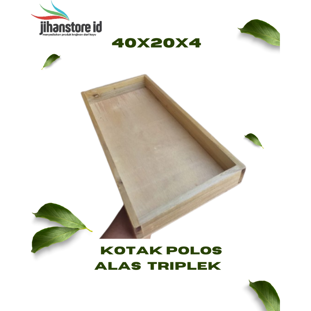 Nampan Kayu Mahoni 40x20x4cm Alas Triplek Kotak Hantaran Kayu Mahoni Box Kue Kayu Mahoni Kotak Polos