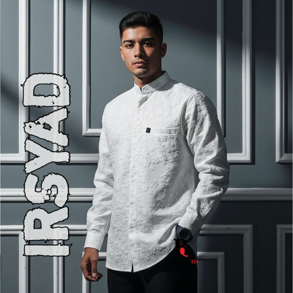 BILHAQ- Kemko IRSYAD kemeja pria lengan panjang dewasa baju taqwa muslim timbul terbaru katun jaguar