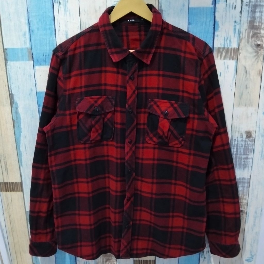 kemeja flannel evisu original