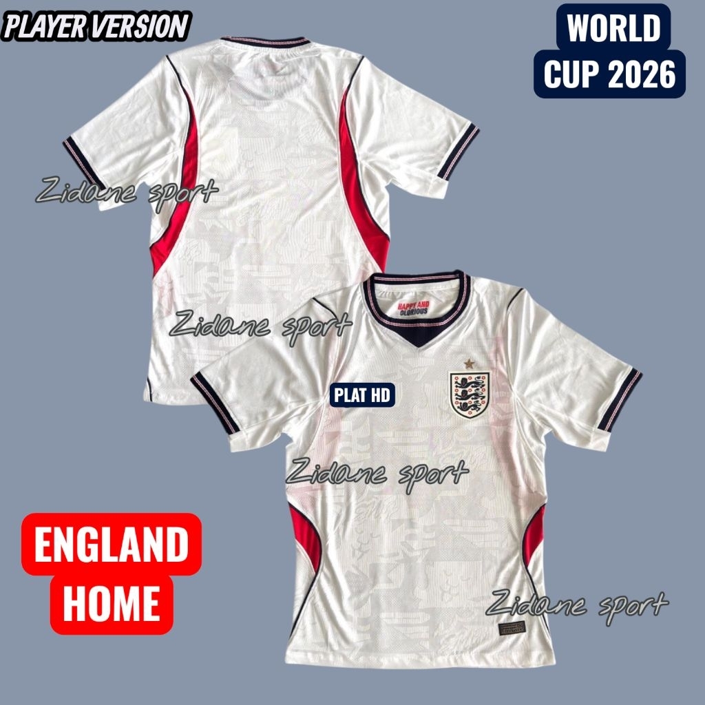 PLAYER ISSUE BAJU BOLA JERSEY INGGRIS HOME WORLD CUP 2026