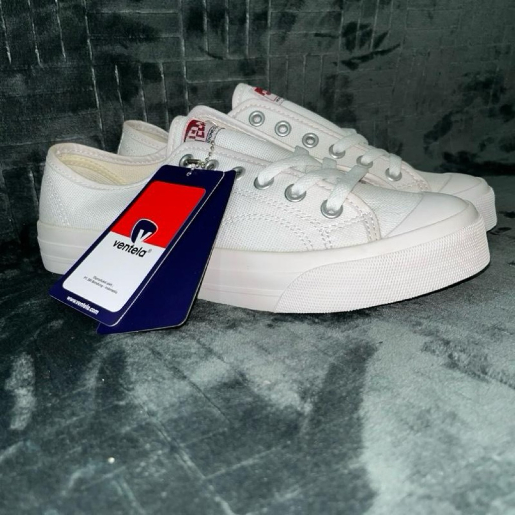 VENTELA BASIC WHITE LOW ORIGINAL SEPATU PRIA DAN WANITA Ventela Shoes