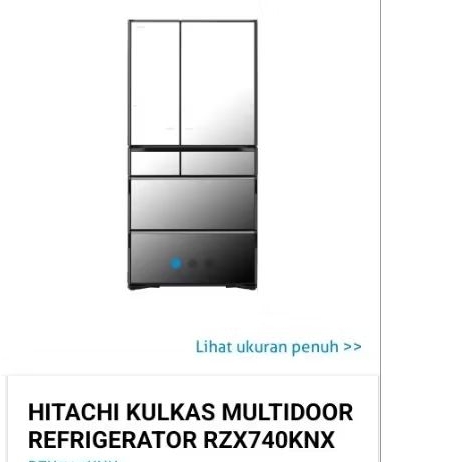 HITACHI RZX740KNX KULKAS SIDE BY SIDE