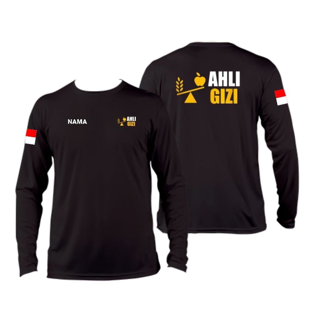 KAOS PANJANG LONGSLEEVE AHLI GIZI FREE NAMA DADA