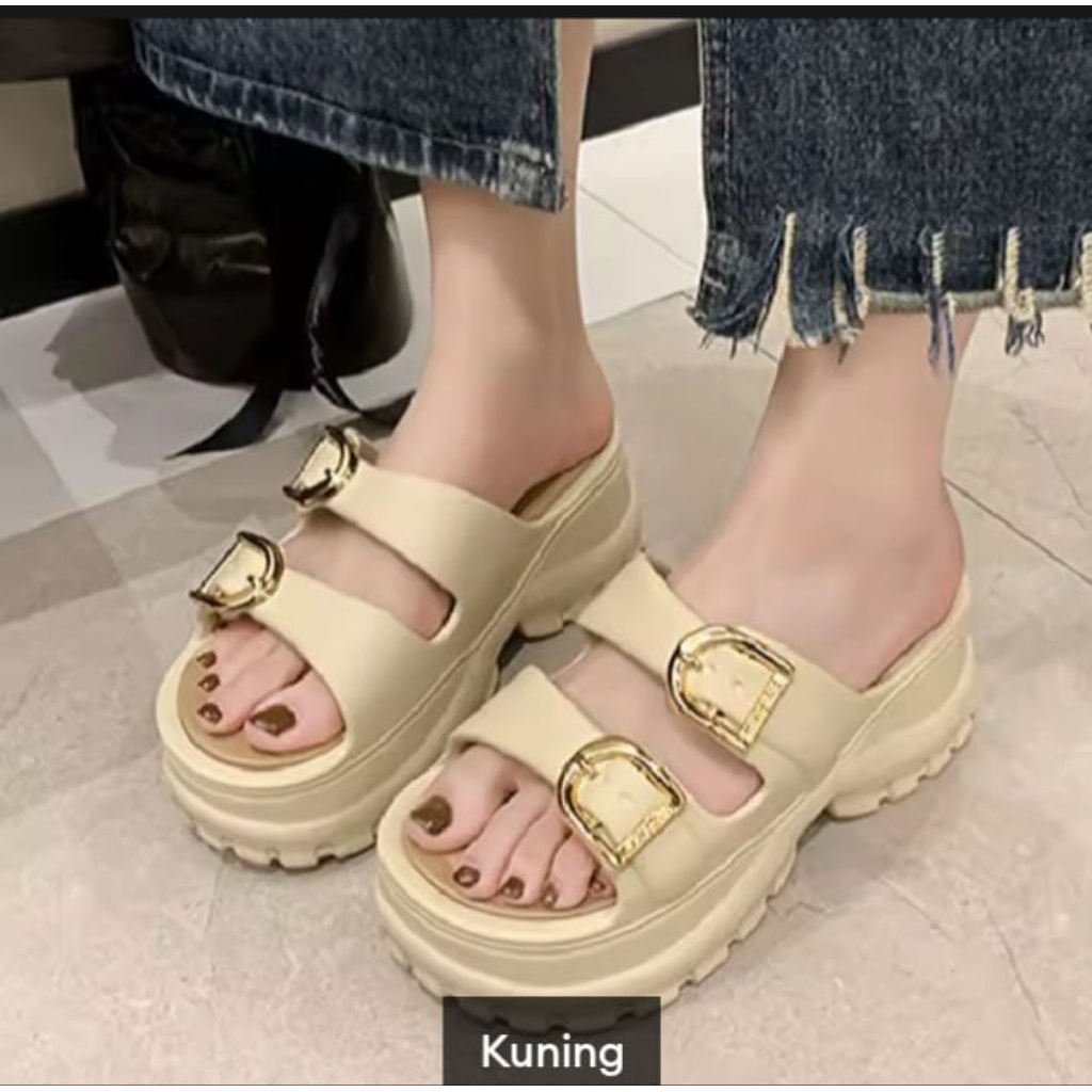 sendal wanita kekinian,sendal wanita wadges Korea sendal jelly
