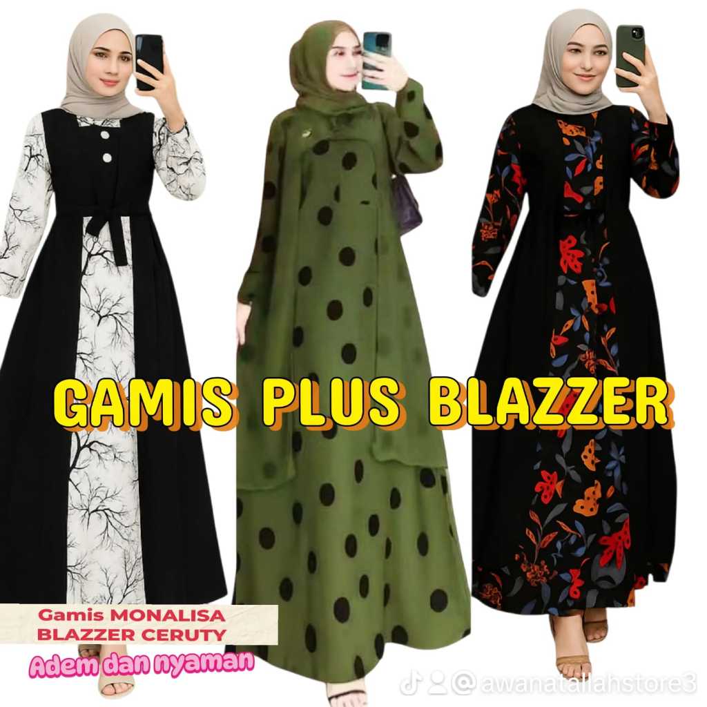 GAMIS  SUPER JUMBO PLUS OUTER CERUTY PISAH// Gamis MONALISA Jumbo XXXL LD 130[ BB 95-120 KG] //OUTER